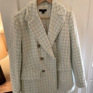 Ann Taylor light green tweed blazer